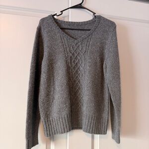 Wool Blend Cable Knit Sweater